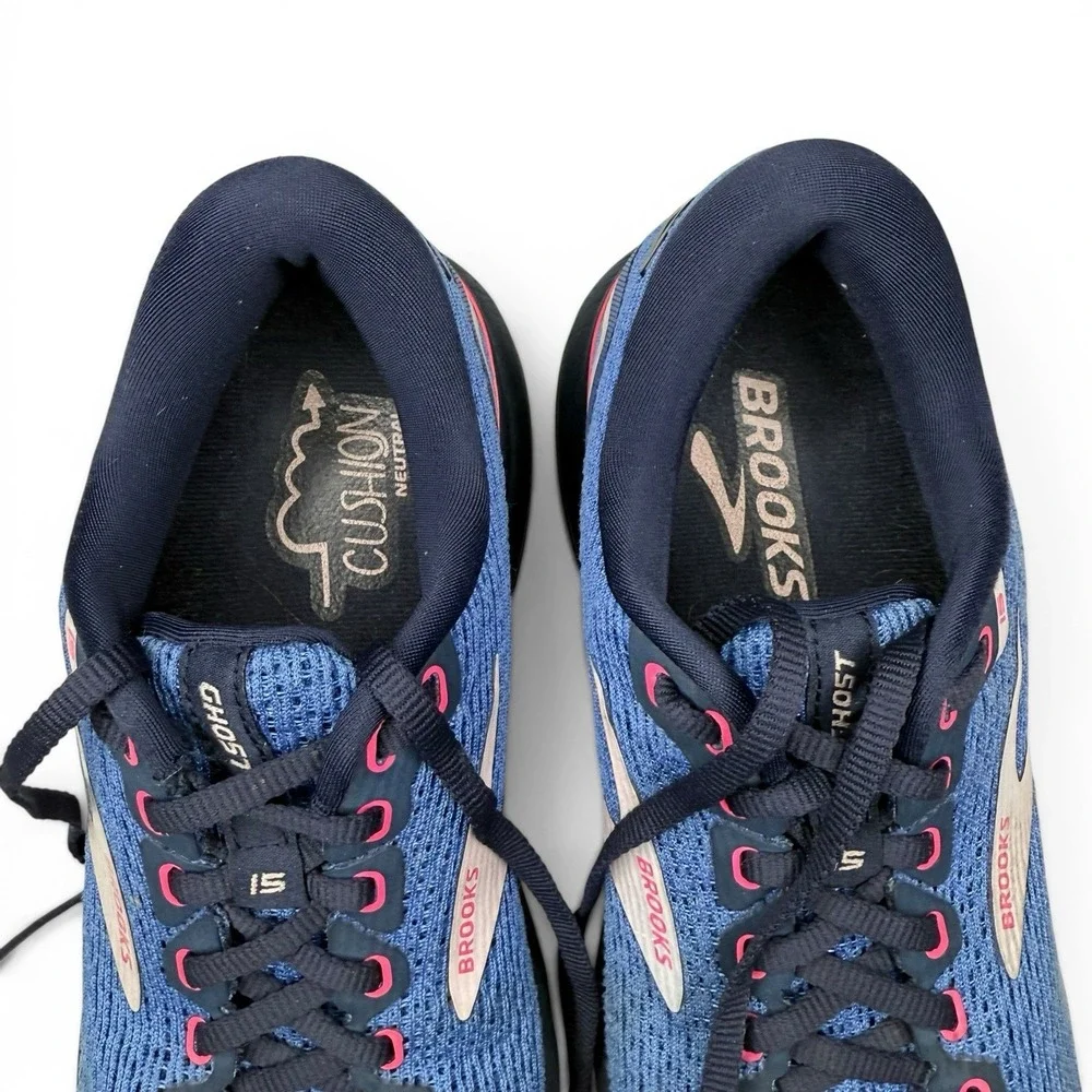 Brooks Ghost 15 Blue/Pink Women Running Sneakers 1203801B469 - SZ‎ 7.5